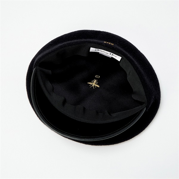 Christian Dior 帽子 57 ブラック ウールの画像4
