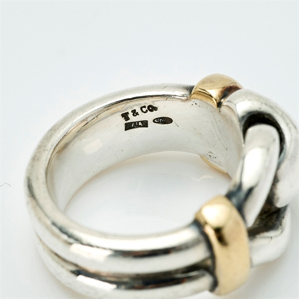 TIFFANY & Co. ワイド ノット リング シルバー ゴールド 925の画像3
