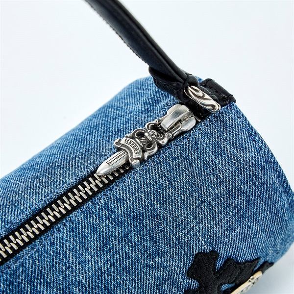 CHROME HEARTS ハンドバッグ ブルー ブラック シルバー デニムの画像5