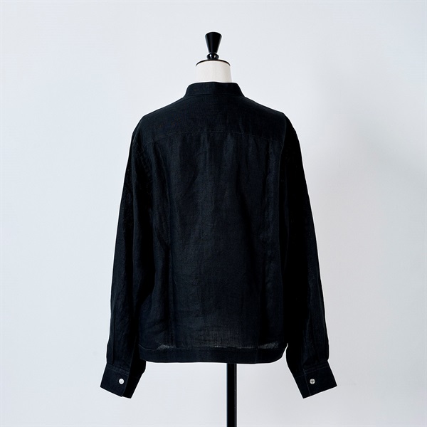 【真贋コメ兵出品】HERMES シャツ 39 ブラック リネンの画像2