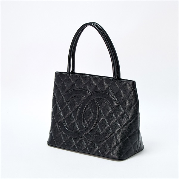 CHANEL マトラッセ 復刻 1998年頃 トートバッグ ブラック シルバー キャビアスキンの画像1