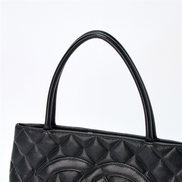 CHANEL マトラッセ 復刻 1998年頃 トートバッグ ブラック シルバー キャビアスキンの画像3