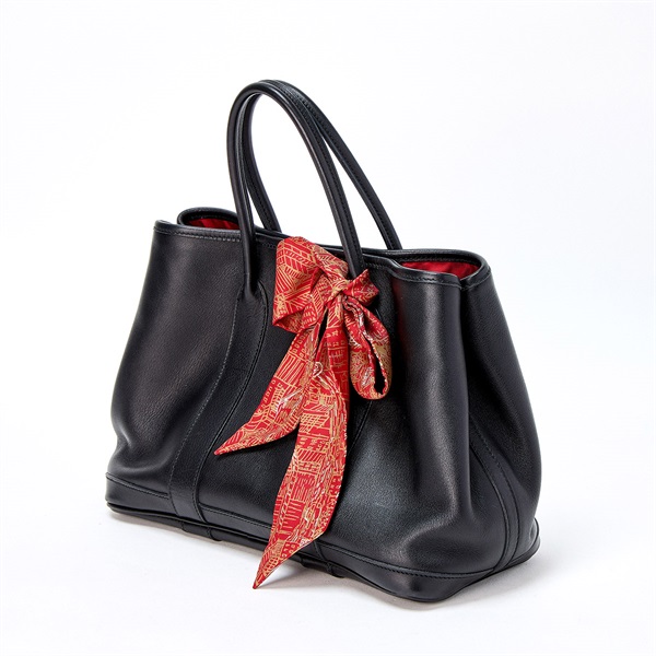 HERMES ガーデンツイリー TPM 2006年 □J ハンドバッグ ブラック シルバー スイフトの画像1