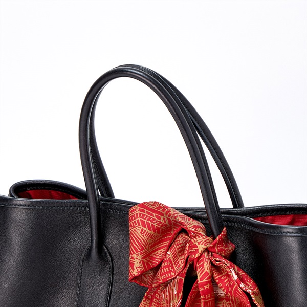 HERMES ガーデンツイリー TPM 2006年 □J ハンドバッグ ブラック シルバー スイフトの画像3