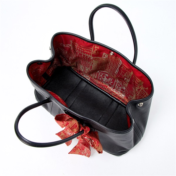 HERMES ガーデンツイリー TPM 2006年 □J ハンドバッグ ブラック シルバー スイフトの画像6