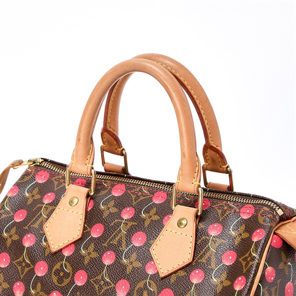 LOUIS VUITTON スピーディ 25 モノグラム ハンドバッグ M95009 ブラウン レッド ゴールド PVCの画像3