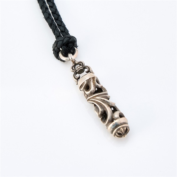 CHROME HEARTS CHプラス  ローラー with レザーブレード ネックレス シルバー 925の画像2