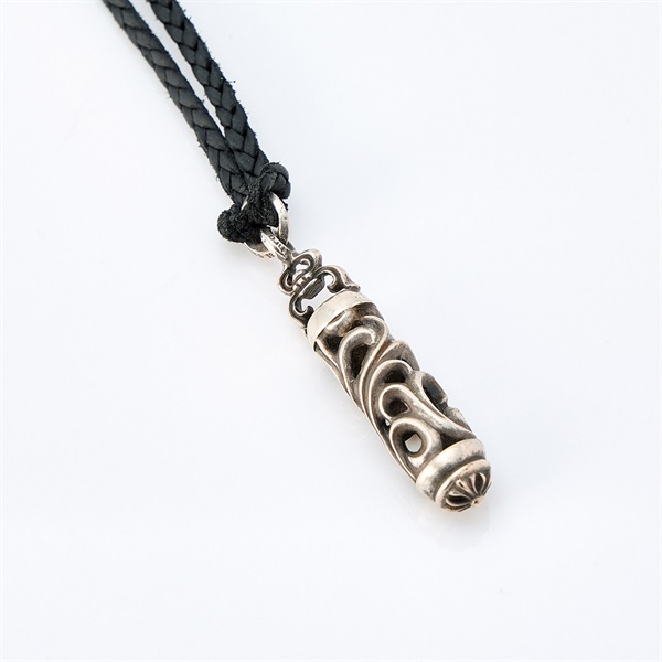 CHROME HEARTS CHプラス  ローラー with レザーブレード ネックレス シルバー 925の画像3