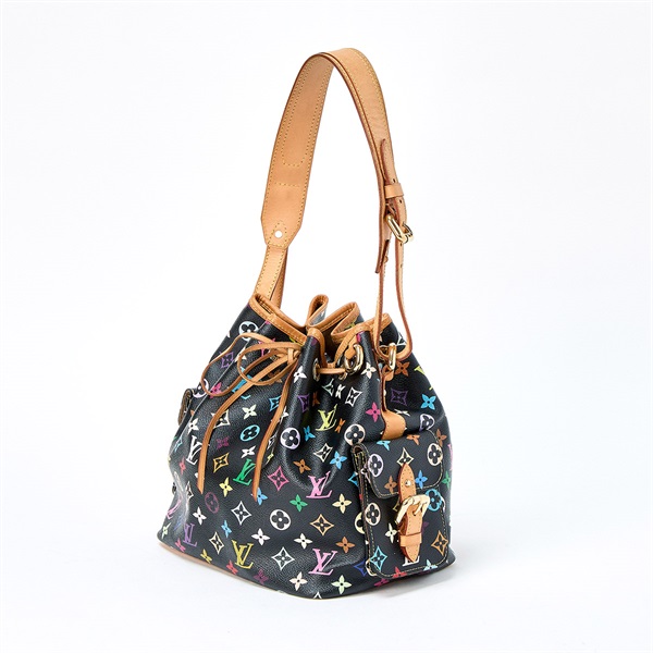 LOUIS VUITTON プチ ノエ モノグラムマルチカラー M42230 ショルダーバッグ マルチカラー ノワール ゴールド PVCの画像1