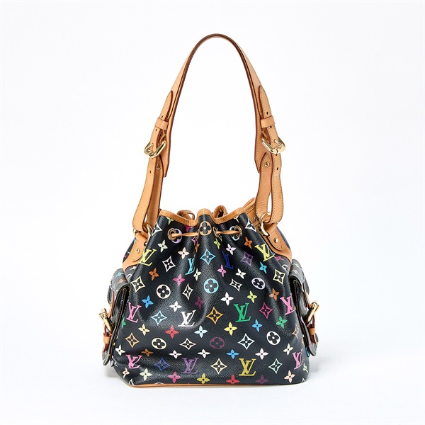 LOUIS VUITTON プチ ノエ モノグラムマルチカラー M42230 ショルダーバッグ マルチカラー ノワール ゴールド PVCの画像2
