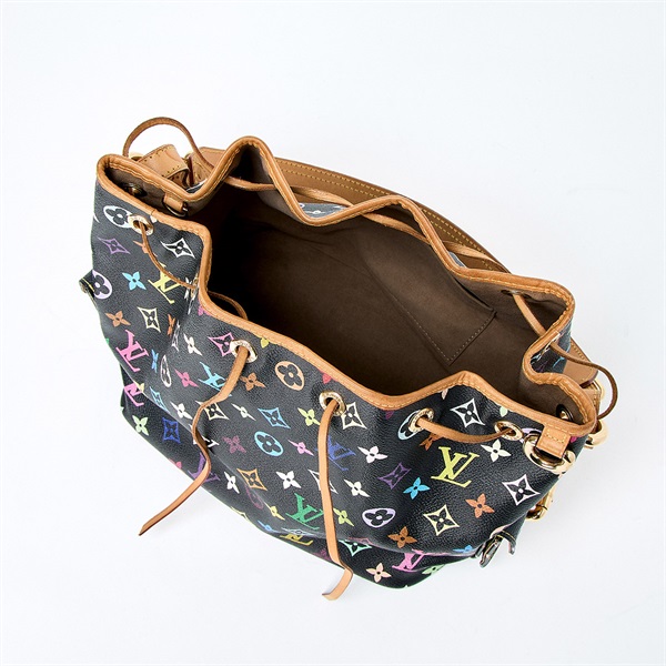 LOUIS VUITTON プチ ノエ モノグラムマルチカラー M42230 ショルダーバッグ マルチカラー ノワール ゴールド PVCの画像5