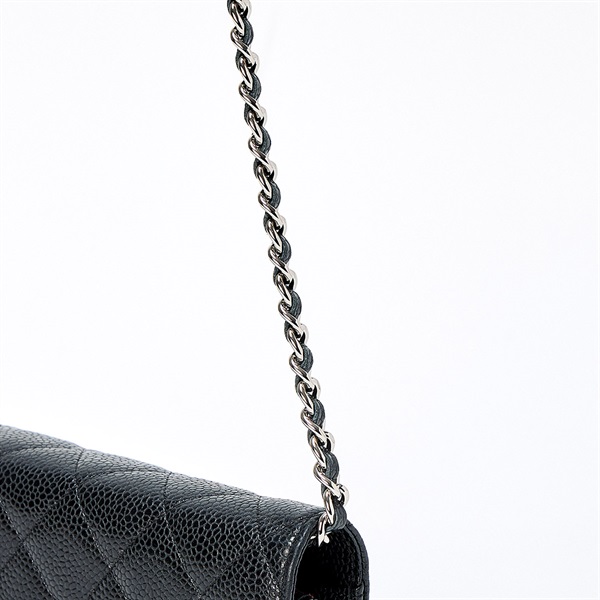 CHANEL マトラッセ マトラッセ チェーンウォレット 2015年 ショルダーバッグ ブラック シルバー キャビアスキンの画像3