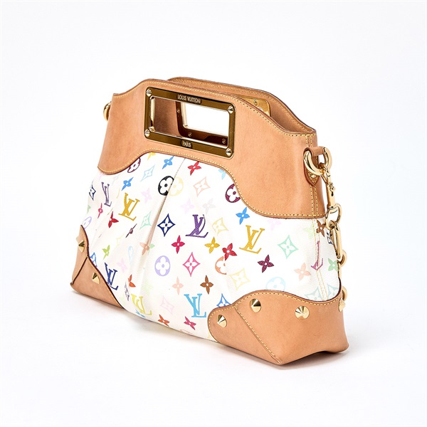 LOUIS VUITTON ジュディ モノグラムマルチカラー MM ハンドバッグ M40255  マルチカラー ホワイト ゴールド PVCの画像1