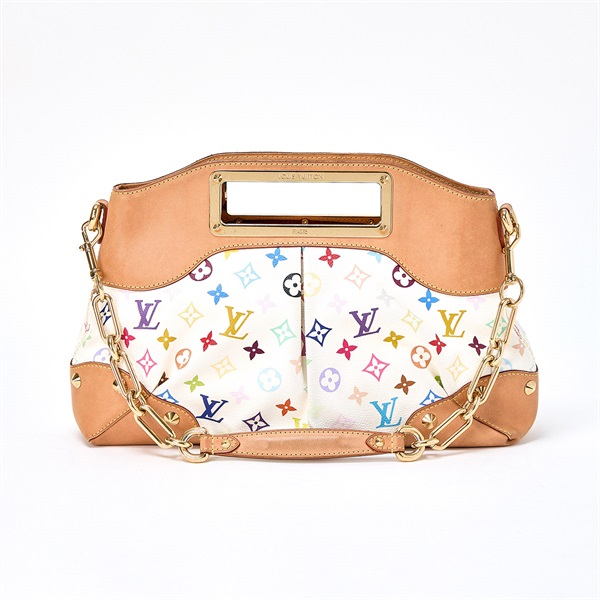 LOUIS VUITTON ジュディ モノグラムマルチカラー MM ハンドバッグ M40255  マルチカラー ホワイト ゴールド PVCの画像2