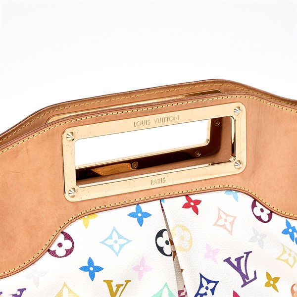LOUIS VUITTON ジュディ モノグラムマルチカラー MM ハンドバッグ M40255  マルチカラー ホワイト ゴールド PVCの画像3