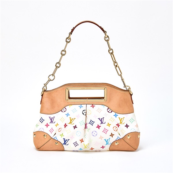 LOUIS VUITTON ジュディ モノグラムマルチカラー MM ハンドバッグ M40255  マルチカラー ホワイト ゴールド PVCの画像4