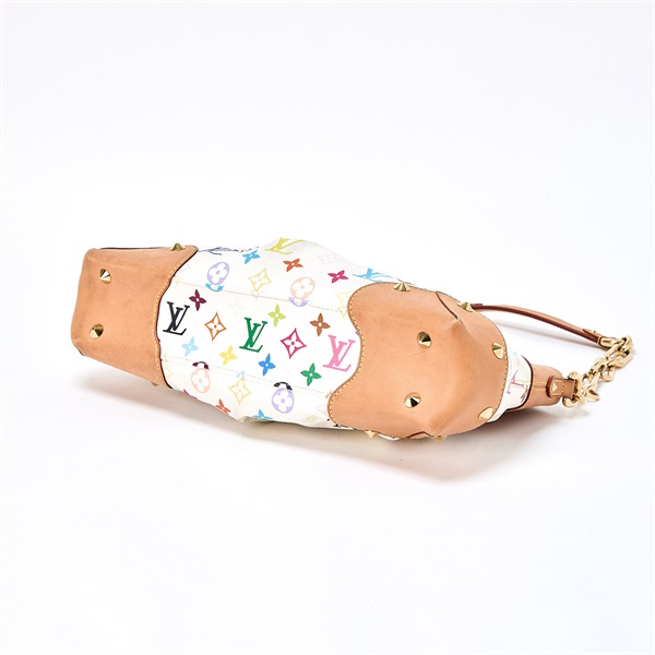 LOUIS VUITTON ジュディ モノグラムマルチカラー MM ハンドバッグ M40255  マルチカラー ホワイト ゴールド PVCの画像6