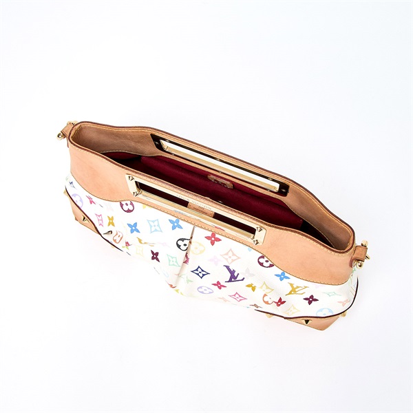LOUIS VUITTON ジュディ モノグラムマルチカラー MM ハンドバッグ M40255  マルチカラー ホワイト ゴールド PVCの画像7