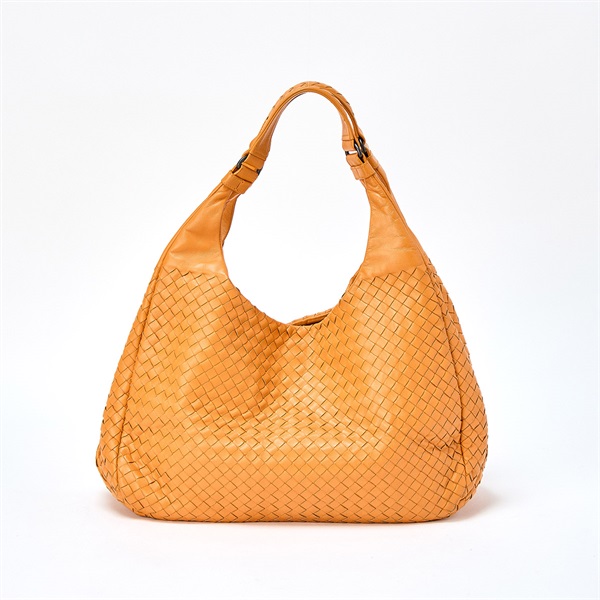 BOTTEGA VENETA クラシック イントレチャート カンパーナ  ショルダーバッグ イエロー ブラック ラムスキンの画像2
