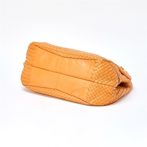 BOTTEGA VENETA クラシック イントレチャート カンパーナ  ショルダーバッグ イエロー ブラック ラムスキンの画像4