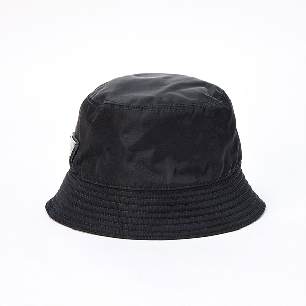 PRADA トライアングル ハット L RN98339-CA.34767 ブラック テスート コットンの画像2