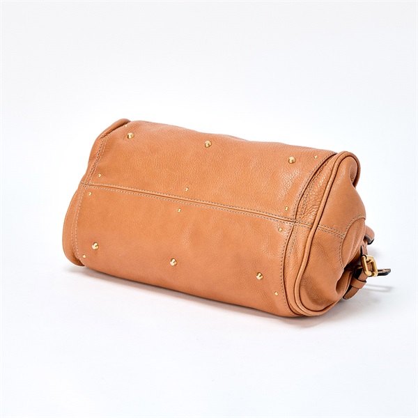 Chloe パディントン ミディアム ハンドバッグ ブラウン ゴールド レザーの画像6