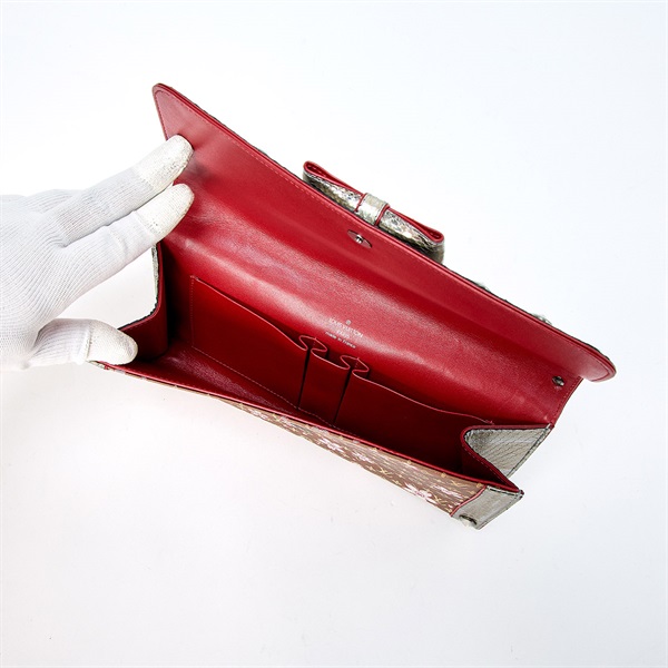 LOUIS VUITTON モノグラム チェリーブロッサム アマレーヌ ショルダーバッグ M92587  ブラウン シルバー シルバー サテンの画像6