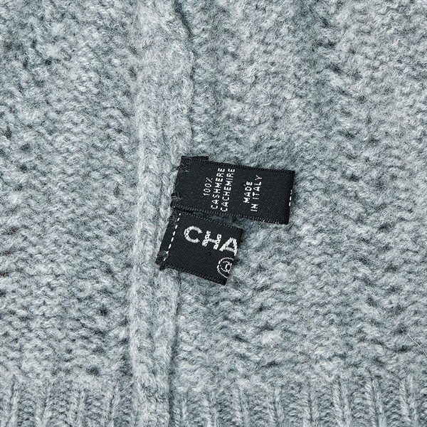 CHANEL ココマーク ニットキャップ グレー カシミヤの画像2