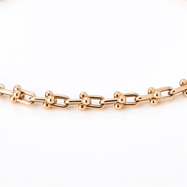 TIFFANY & Co. ハードウェア ブレスレット マイクロリンク ピンクゴールド 750PGの画像1