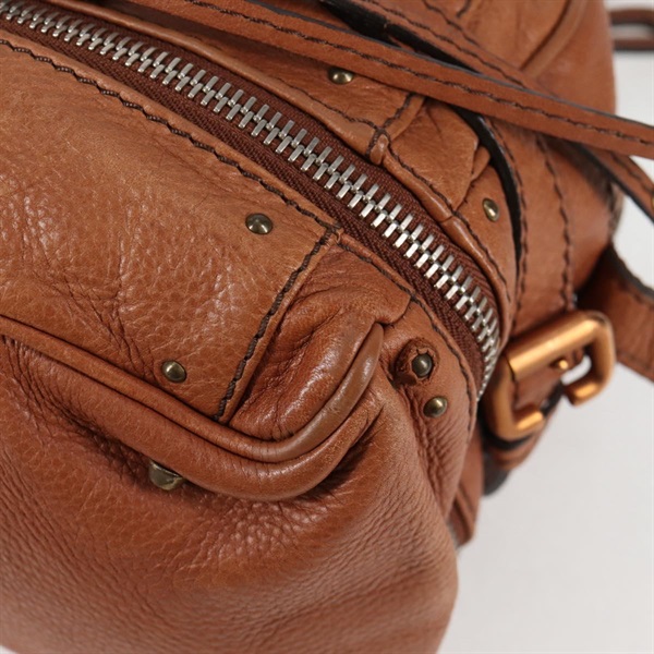 Chloe パディントン ハンドバッグ ブラウン ゴールド レザーの画像7