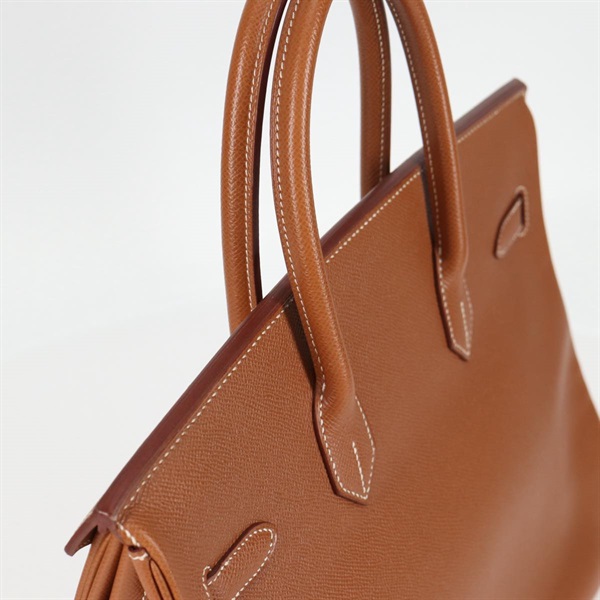 HERMES バーキン 35 1997年 □A ハンドバッグ ゴールド ゴールド クシュベルの画像5