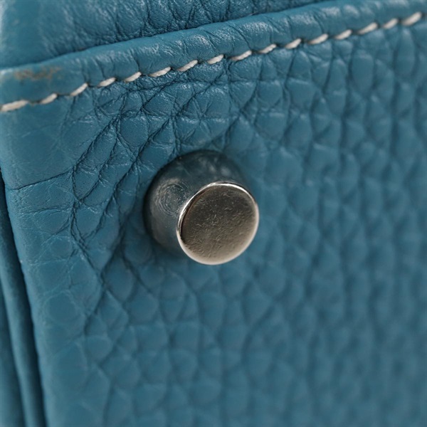 HERMES ケリー 32 2005年 □I ハンドバッグ ブルージーン シルバー トリヨンクレマンスの画像14