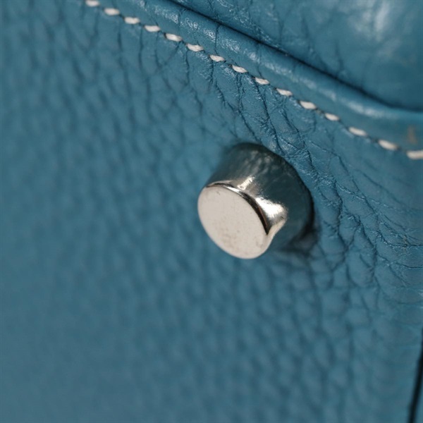 HERMES ケリー 32 2005年 □I ハンドバッグ ブルージーン シルバー トリヨンクレマンスの画像15