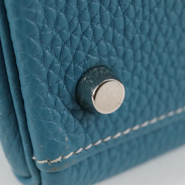 HERMES ケリー 32 2005年 □I ハンドバッグ ブルージーン シルバー トリヨンクレマンスの画像16