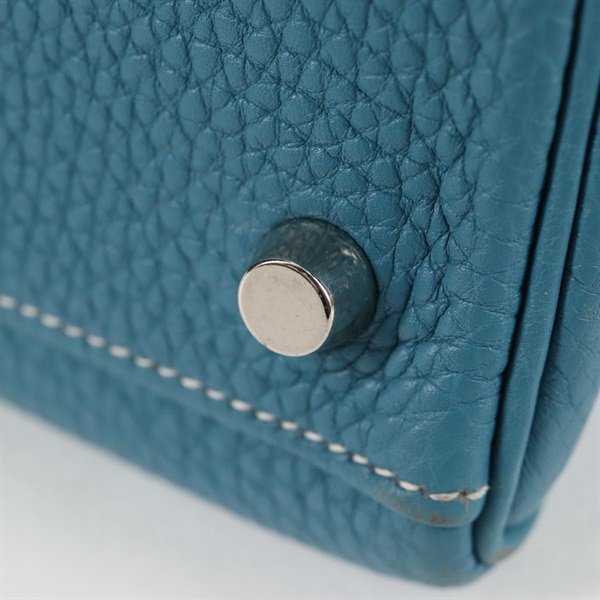 HERMES ケリー 32 2005年 □I ハンドバッグ ブルージーン シルバー トリヨンクレマンスの画像17