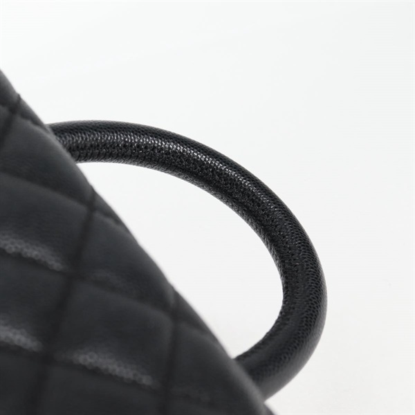 CHANEL マトラッセ ココハンドル XXS 2021年 ハンドバッグ ブラック ゴールド キャビアスキンの画像7