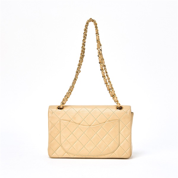 CHANEL マトラッセ ダブルフラップダブルチェーン 23 1985年 ショルダーバッグ ベージュ ゴールド ラムスキンの画像2
