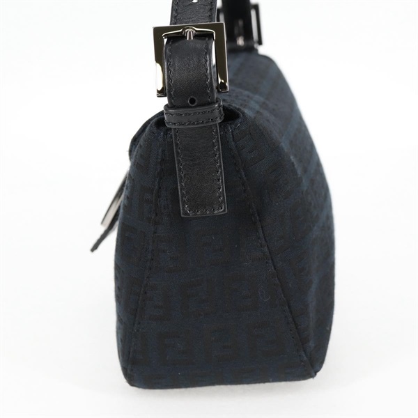 FENDI マンマバゲット ズッキーノ ショルダーバッグ ブラック シルバー キャンバスの画像2