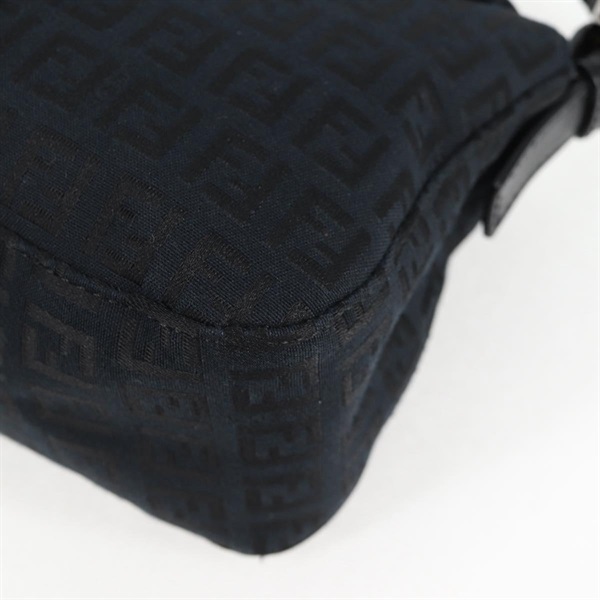 FENDI マンマバゲット ズッキーノ ショルダーバッグ ブラック シルバー キャンバスの画像6