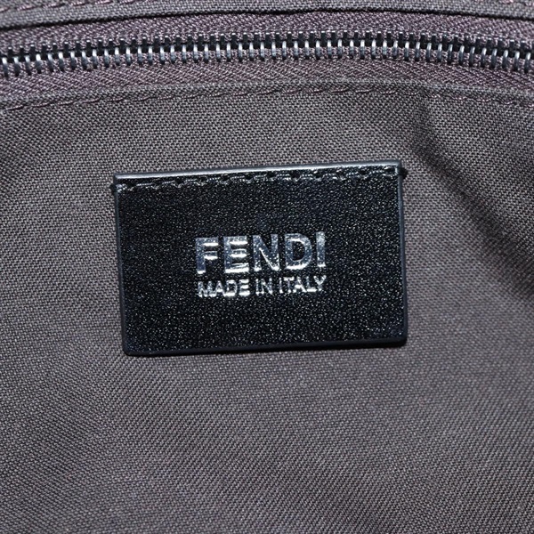 FENDI マンマバゲット ズッキーノ ショルダーバッグ ブラック シルバー キャンバスの画像8