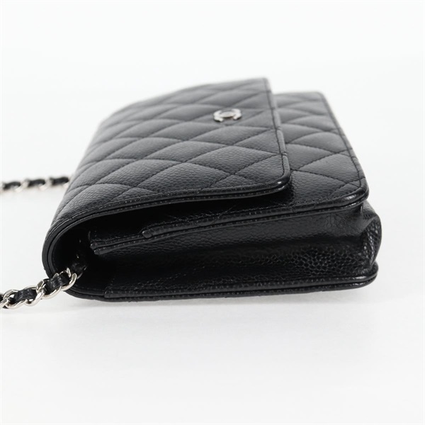 CHANEL マトラッセ マトラッセ チェーンウォレット 2015年 ショルダーバッグ ブラック シルバー キャビアスキンの画像3