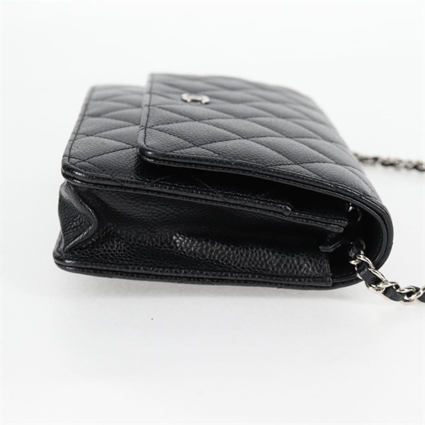 CHANEL マトラッセ マトラッセ チェーンウォレット 2015年 ショルダーバッグ ブラック シルバー キャビアスキンの画像4