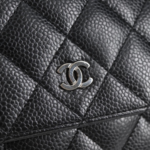 CHANEL マトラッセ マトラッセ チェーンウォレット 2015年 ショルダーバッグ ブラック シルバー キャビアスキンの画像5