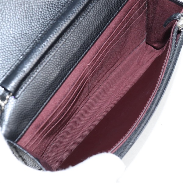 CHANEL マトラッセ マトラッセ チェーンウォレット 2015年 ショルダーバッグ ブラック シルバー キャビアスキンの画像6