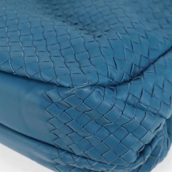 BOTTEGA VENETA クラシック イントレチャート カンパーナ トートバッグ ブルー ブラック レザーの画像5