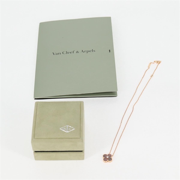 Van Cleef & Arpels ヴィンテージ アルハンブラ ネックレス ピンクゴールド ピンクグレー 750PG グレーマザーオブパールの画像5