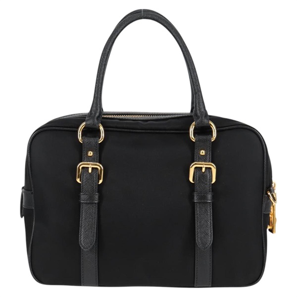 PRADA ロゴ 2WAYハンドバッグ ハンドバッグ ブラック ゴールド テスートの画像2