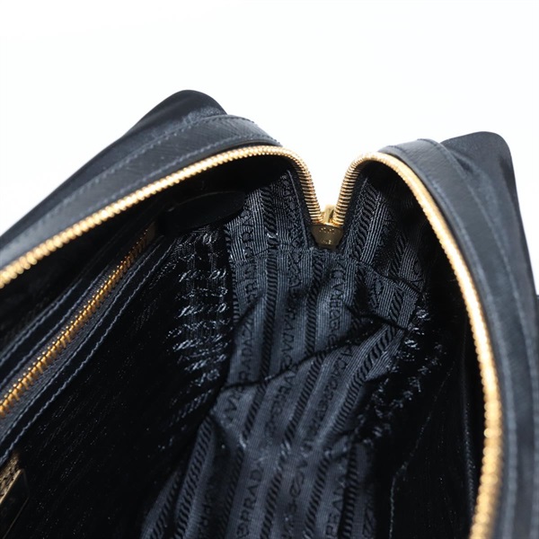 PRADA ロゴ 2WAYハンドバッグ ハンドバッグ ブラック ゴールド テスートの画像17