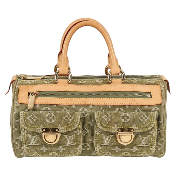 LOUIS VUITTON ネオスピーディ モノグラムデニム ハンドバッグ M95215 リケン ゴールド デニムの画像1