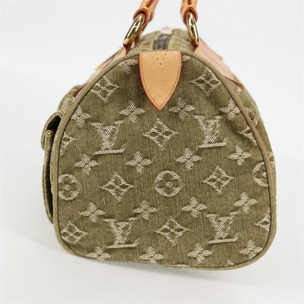 LOUIS VUITTON ネオスピーディ モノグラムデニム ハンドバッグ M95215 リケン ゴールド デニムの画像3